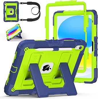 Case for iPad A16 11th/10th Generation 11/10.9 Inch 2025/2022, Ubearkk for iPad a16 case Military Grade Fully-Body Rugged Shockproof Cases with Large Kickstand Pen Holder Shoulder Strap,Parent