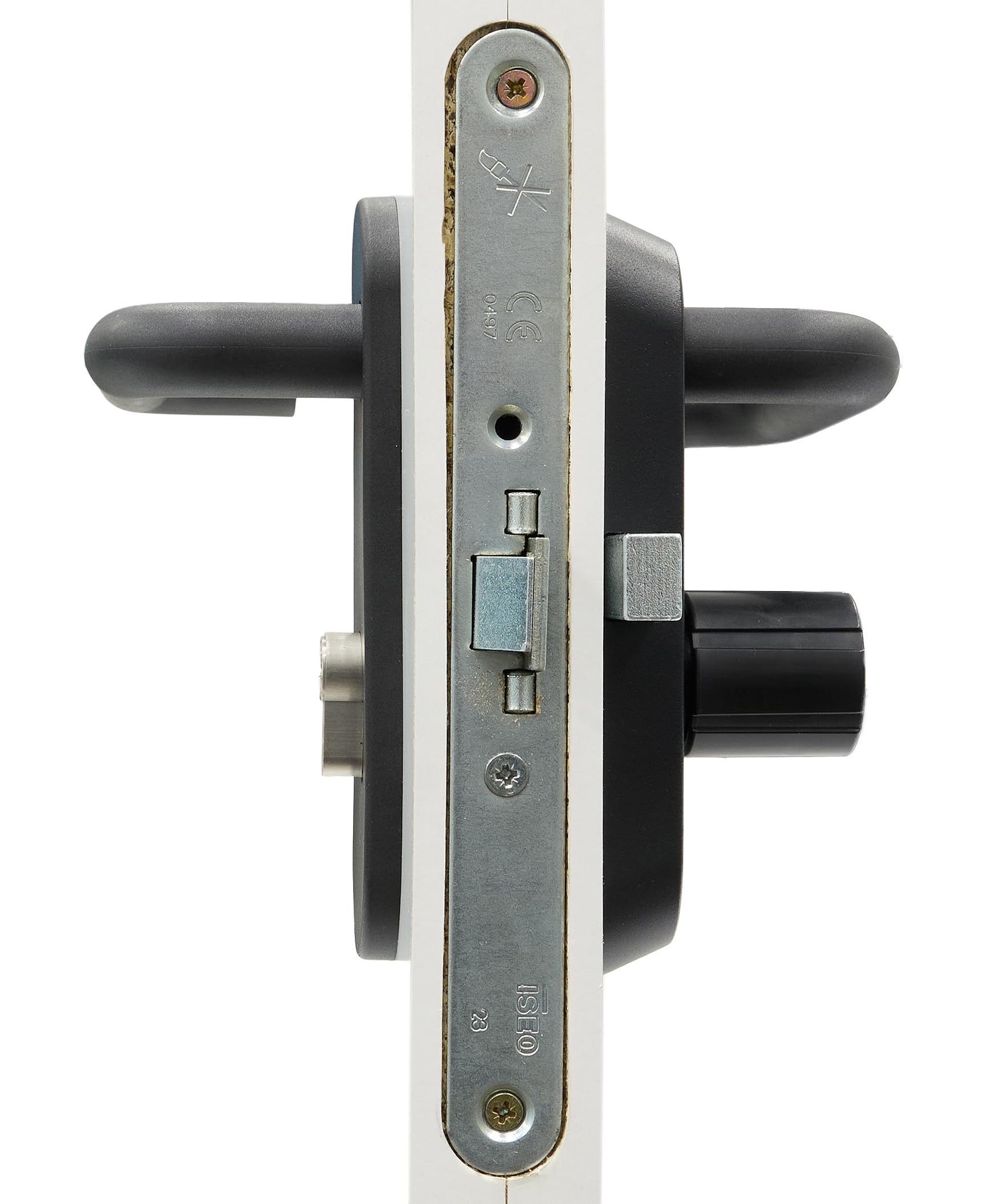 ARREGUI Duplex MMT7214 Sistema di Chiusura per Porte Cantina | Soluzione di Sicurezza Completa con Chiavistello Integrato e Cilindro | 5 Chiavi Incluse | per Porte da 72 mm