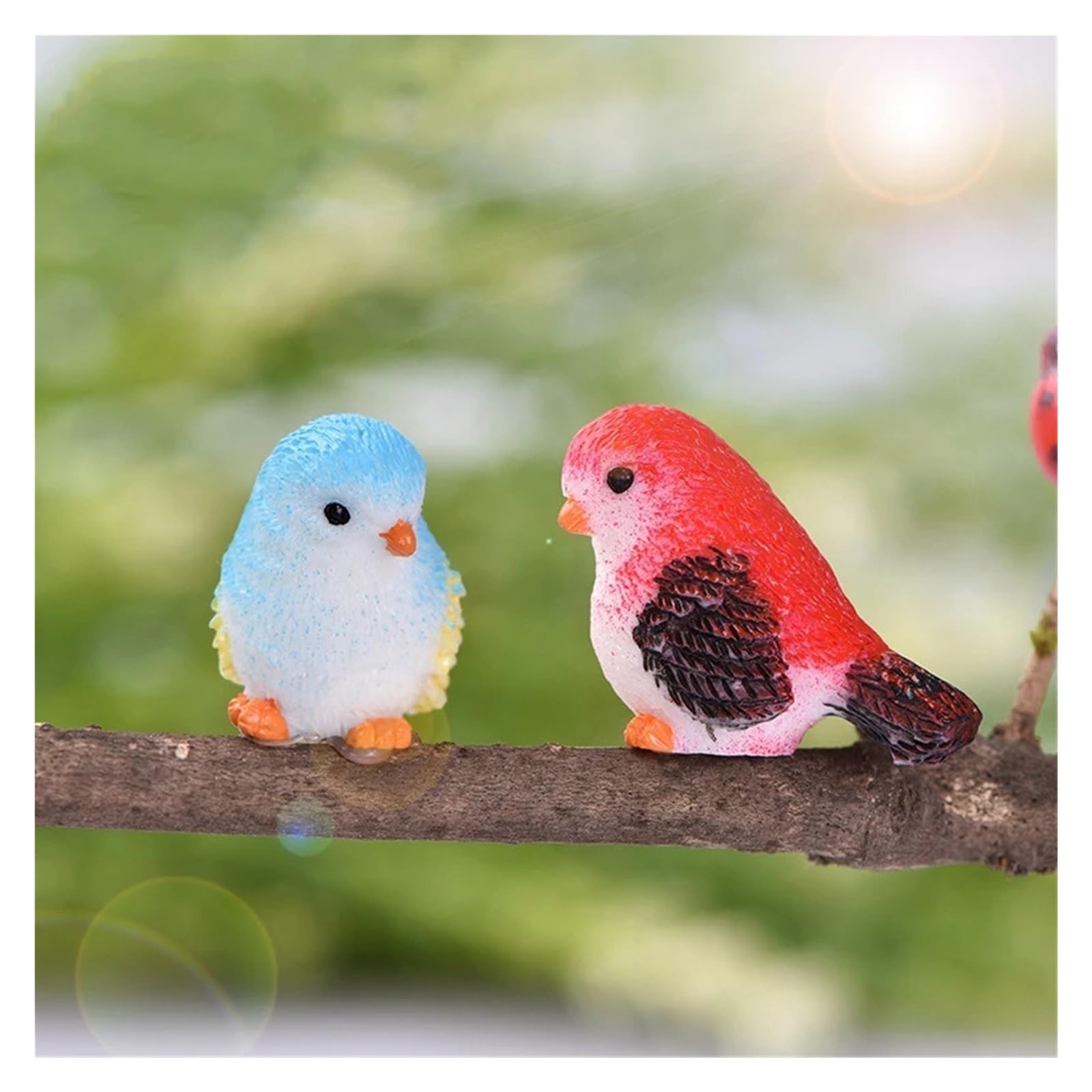 YDMHYLAI Garden Ornaments Miniature Garden Ornament Statue Figurines for Landscape Pot Dollhouse Home Decor, Soft Lightweight(2pcs Bird)