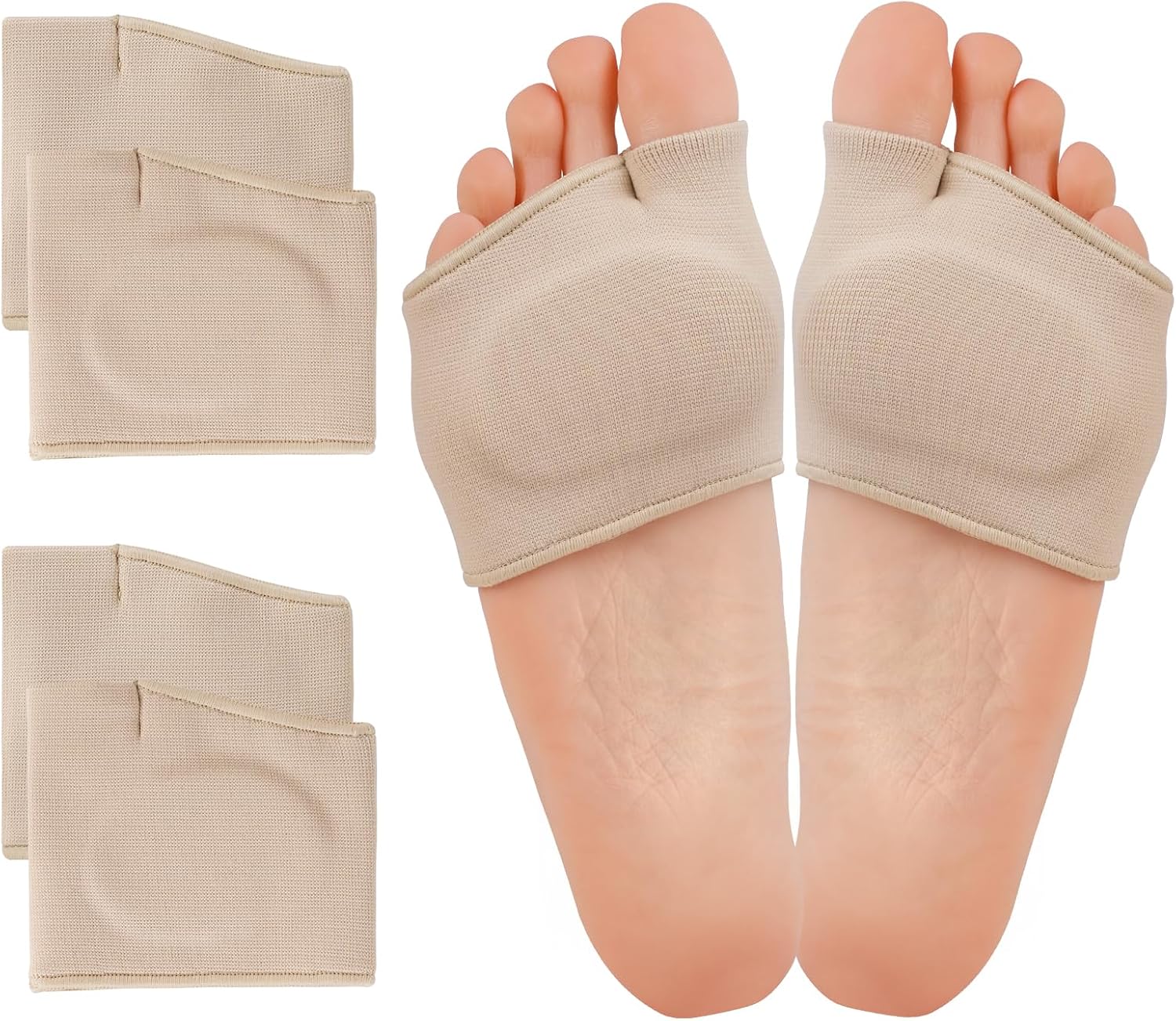 Metatarsal Pads with Gel Pad for Men and Women, Metatarsal Sleeves, Ball of Foot Cushion for Feet Pain Relief, Metatarsalgia, Mortons Neuroma, Sesamoiditis, Metatarsalgia Insoles, 2 Pairs, Black, M