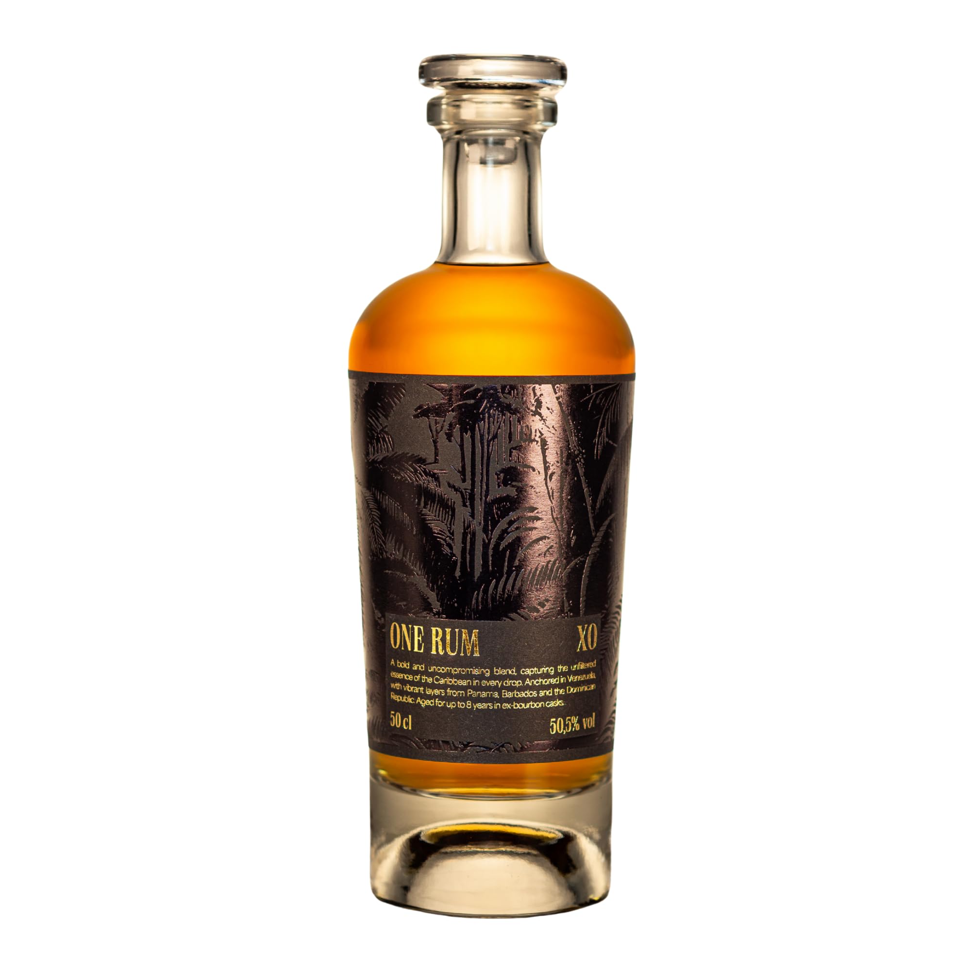 ONE RUM XO – Exklusiver Karibik-Blend in Fassstärke | Gereift bis zu 8 Jahre | 50,5% Vol. | Premium Rarität & Geschenk für Männer, Genießer und Sammler – handabgefüllt und limitiert