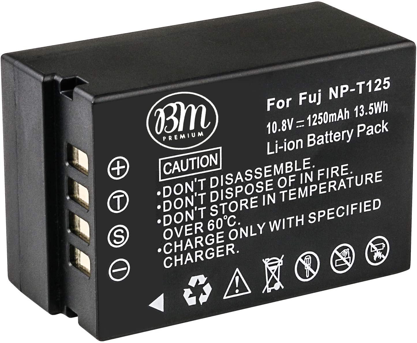 Amazon.com : BM Premium 2 Pack of NP-T125 Batteries and Dual Bay