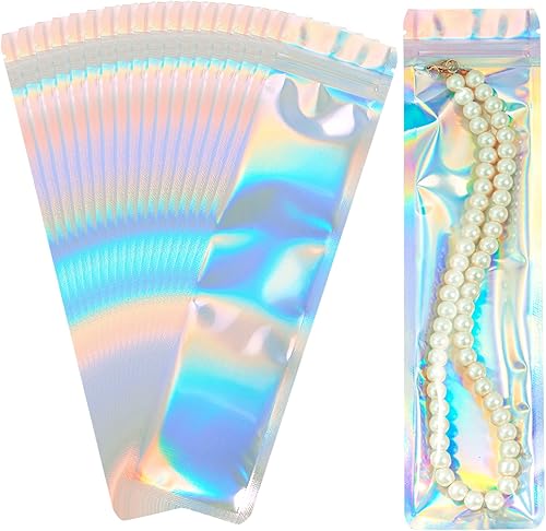 100 bolsas resellables a prueba de olores, bolsas planas transparentes para almacenamiento de alimentos, bolsas de embalaje de plástico de aluminio,