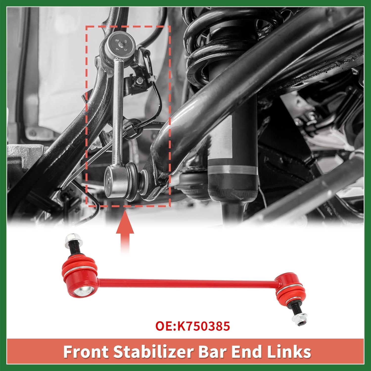 Motoforti 2 Pcs Front Sway Bar Links Stabilizer Link Kit for Chrysler Sebring 2009-2010 for Chrysler 200 2011-2014 Suspension Kit No.K750385 Long-lasting