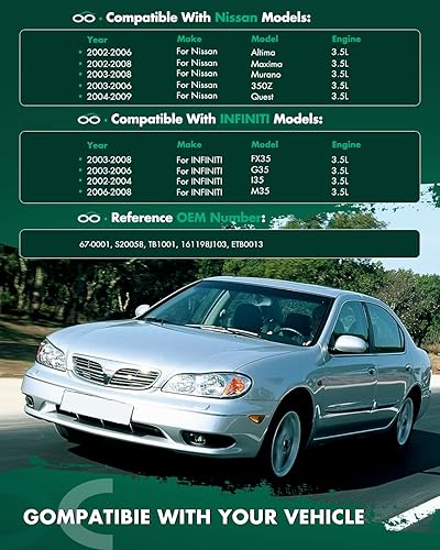 Miniatura 3 de SCITOO Cuerpo del acelerador compatible para Nissan para Altima 3.5l 02-06, para Nissan para Maxima 3.5l 02-08, para Nissan para Murano 3.5l 03-07,