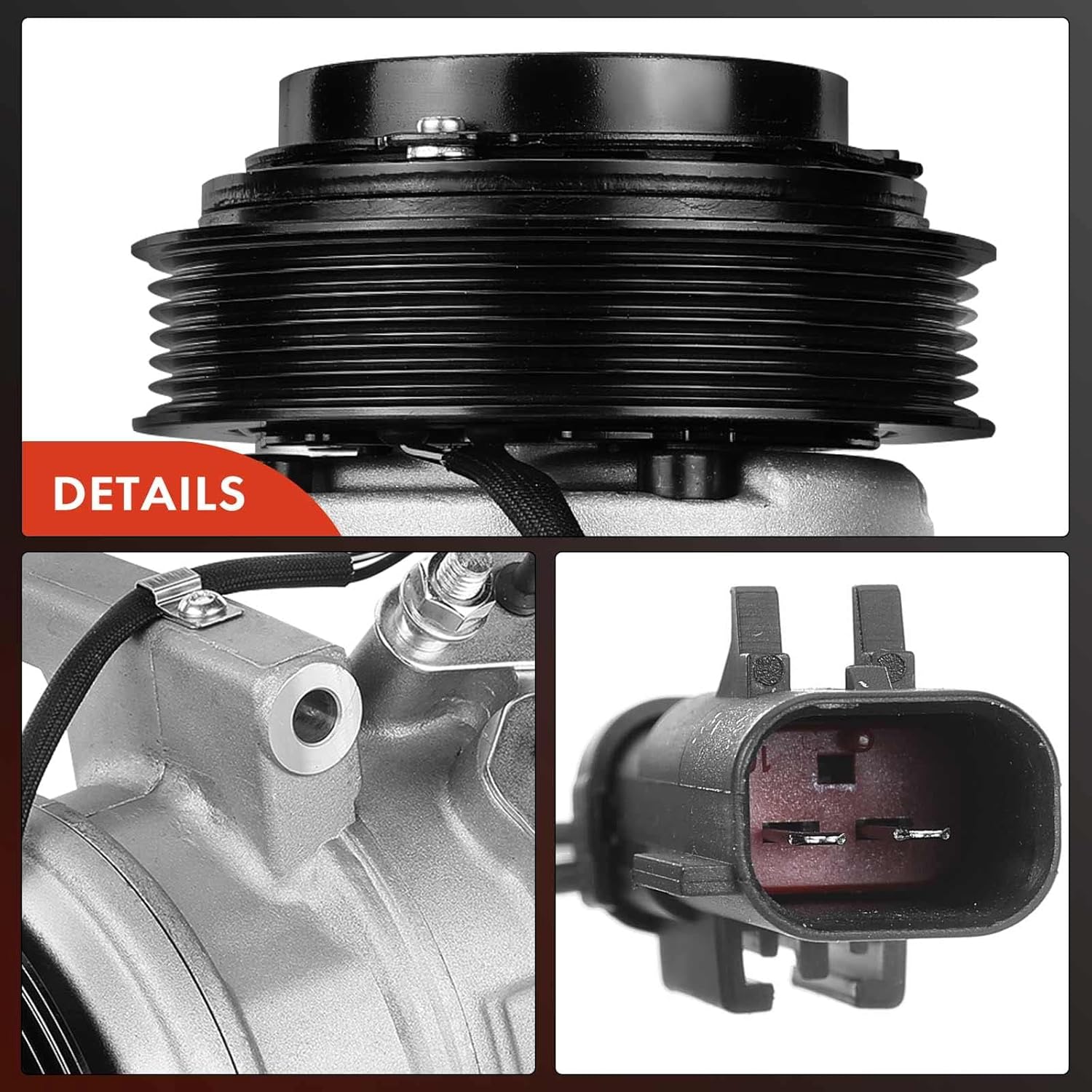 A-Premium Air Conditioner AC Compressor with Clutch Compatible with Chrysler 300 2.7L 2005, Dodge Magnum 2.7L 2005
