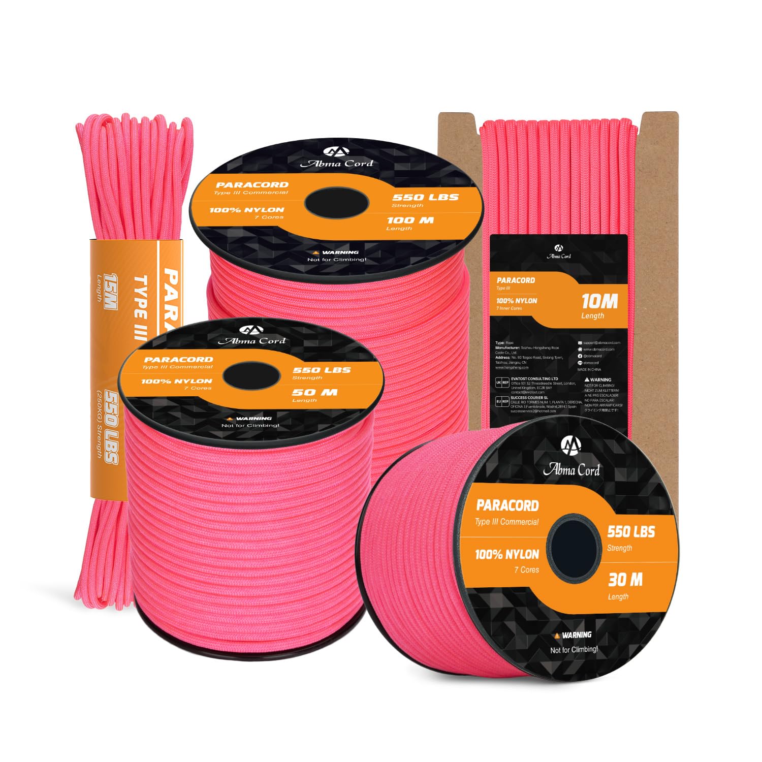 Abma Cord Paracord 550 4mm 10m Nylon Rope Type III 7 Strands Cord โ image 1