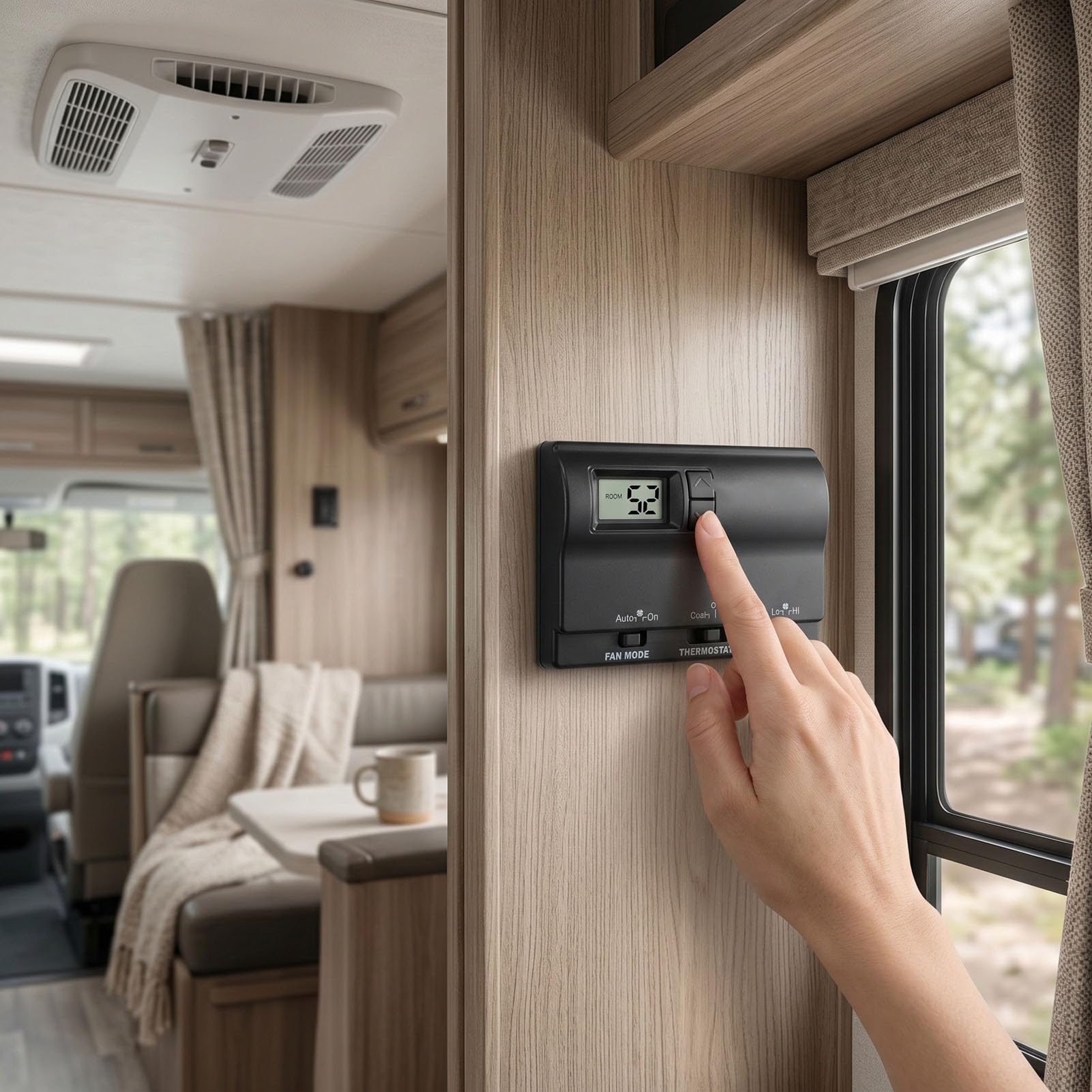 Termostato Digitale per, Installazione Semplice Termostato Digitale per Controllo Preciso della Temperatura per, Controllo HVAC per con Cavi Codificati a Colori per Serie Mach 8330