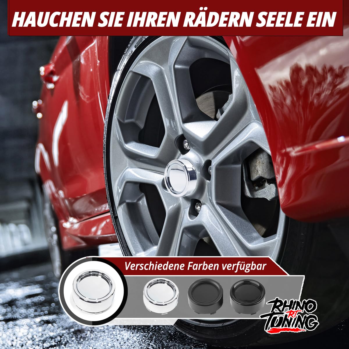 4 x 64 mm naafdoppen velgen deksel wielnaafdoppen grijs plat voor Ronal velgen 4 x 64 mm naafdoppen velgen deksel wielnaafdoppen grijs plat voor Ronal velgen
