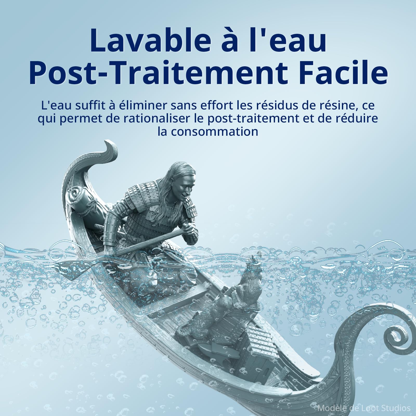 ANYCUBIC Résine Water-Wash 2.0, Résine Imprimante 3D 4K/8K/12K, Haute Précision et Grande Résilience, Résine Lavable à l'Eau pour LCD DLP l'Impression 3D, Clair 1KG