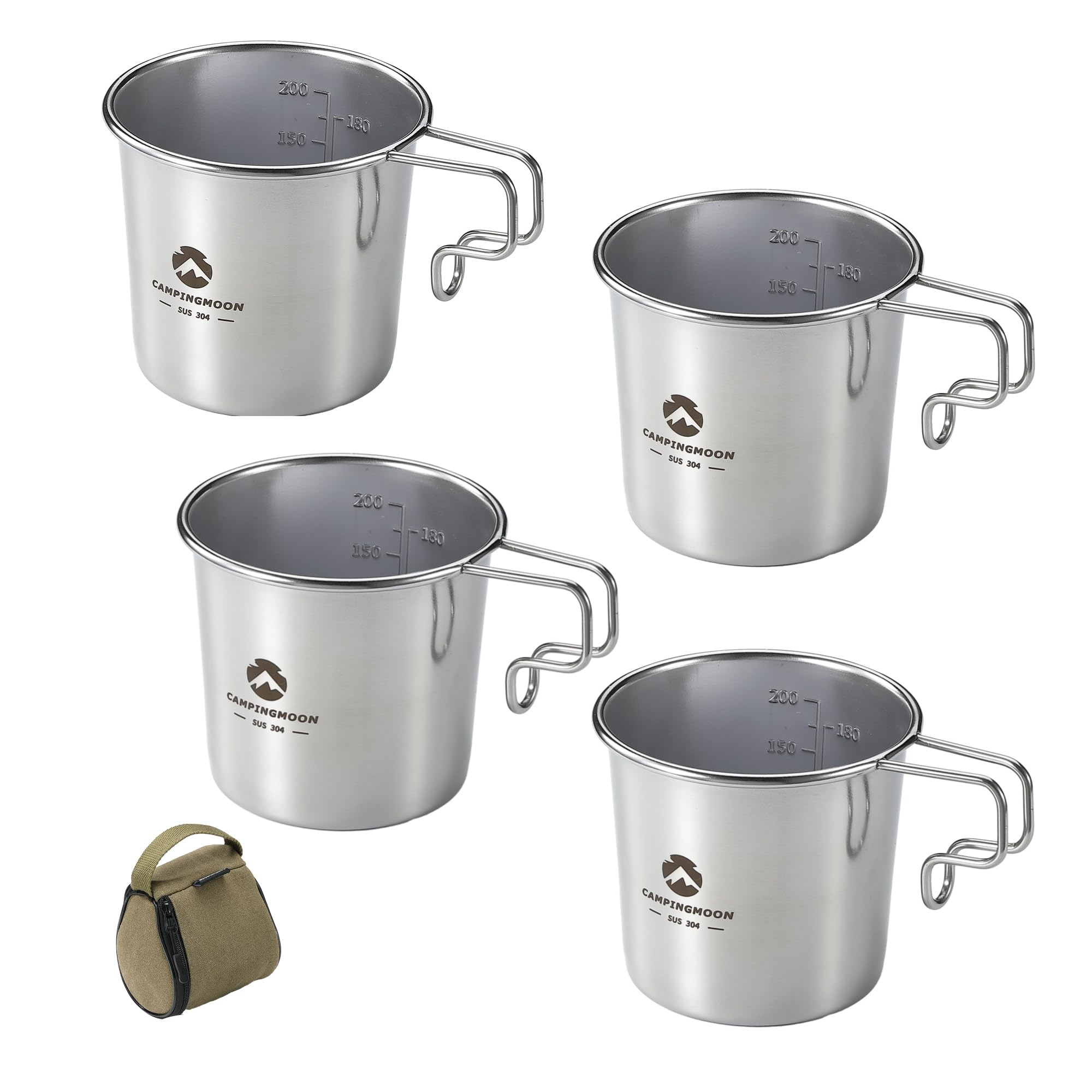 Petite bière de camping entre amis avec les tasses inox Campingmoon