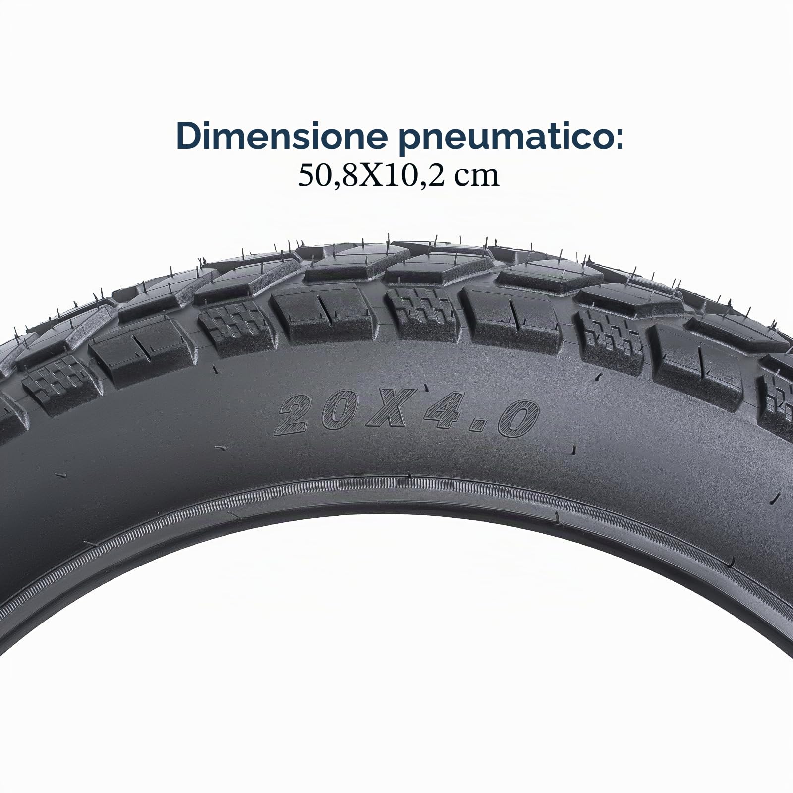 YUNSCM 2-PCS 20 pollici Fat E-bicicletta pneumatici 20x4.0/102-406 Compatible with Electric bicicletta 20x4.0 20X4 All-Terrain Directional Tread pneumatici (Y-1278)
