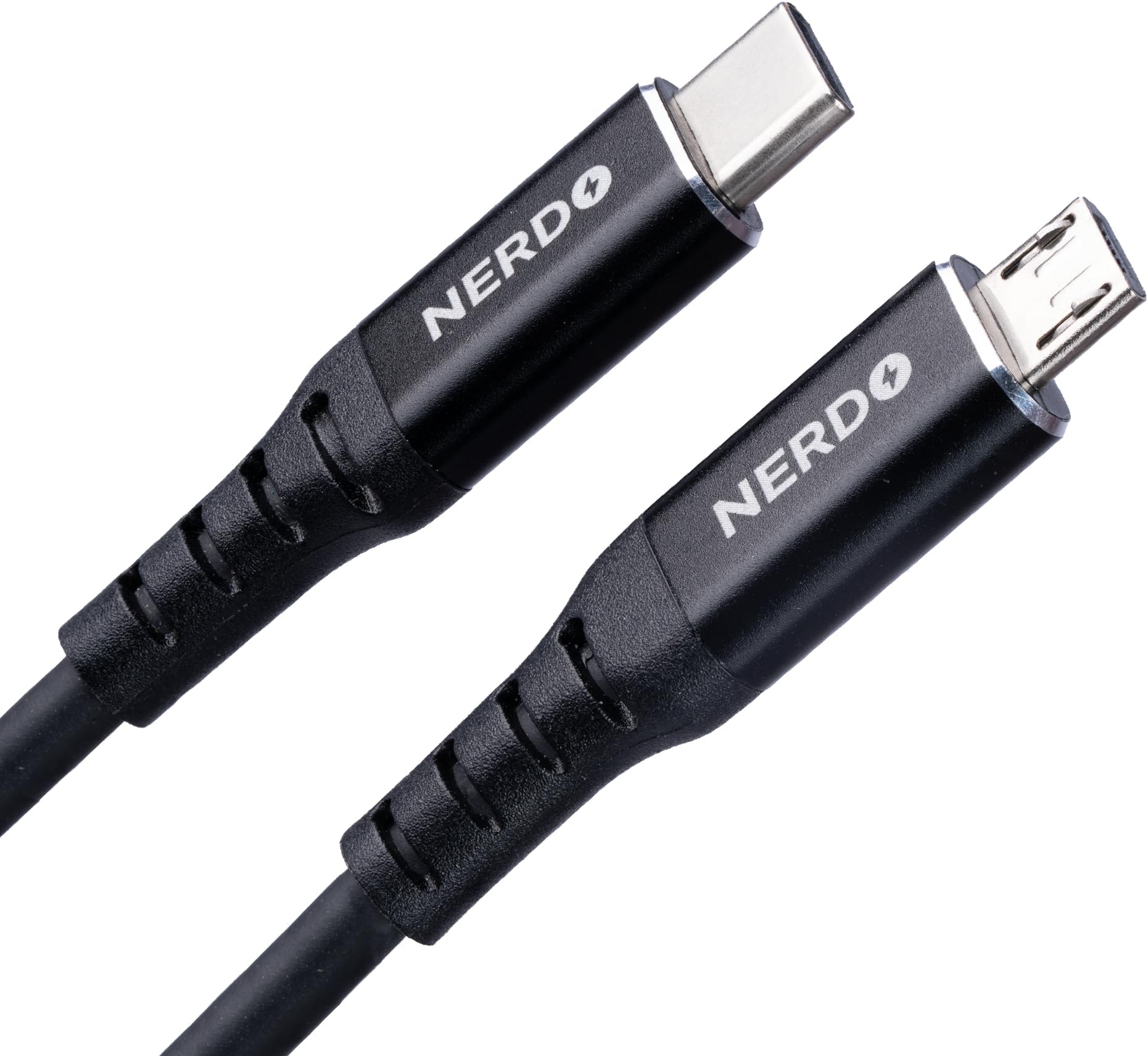 Nerdo Micro USB to USB Type C Cable 480Mbps 1M 3.3 Ft Fast Charging Cable for Android Phones, Tablets, Wireless Chargers, DSLR Cameras, Power Banks, Headsets, Drones (Black) (1M)