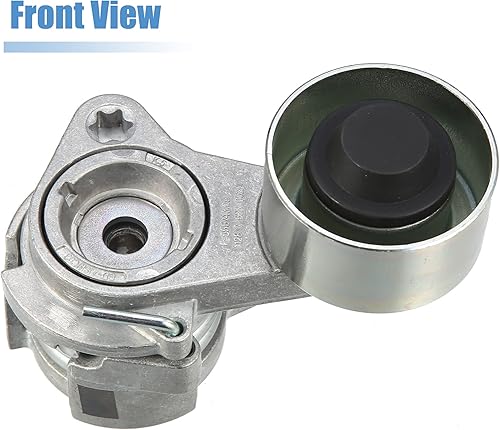 Miniatura 6 de X AUTOHAUX Tensor de correa de transmisión Tensor de correa de montaje para BMW F01 740i F02 E71 11287627052 metal negro tono plateado