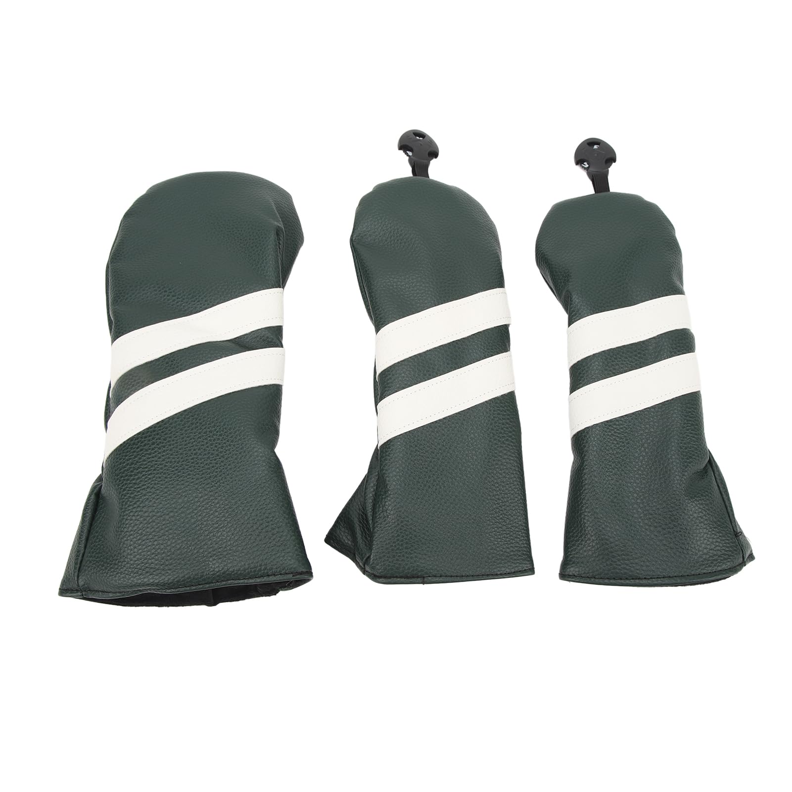Premium Golfschläger-Schlägerhauben-Set, 3-teilig, PU-Leder, Driver, Fairway-Holz, Hybrid, rotierende Nummernschilder, Schlägerschutz für Golfer