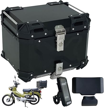 Amazon One Step バイク用リアボックス 大容量 45l アルミ 取付ベース付 鍵2本付 簡単脱着 フルフェイス対応 四角 バイクボックス トップケース Black 45l トップケース リアボックス 車 バイク Amazon One Step バイク用リアボックス 大容量 45l アルミ 取付ベース付 鍵2本付 簡単脱着 フルフェイス対応 四角 バイクボックス トップケース Black 45l トップケース リアボックス 車 バイク