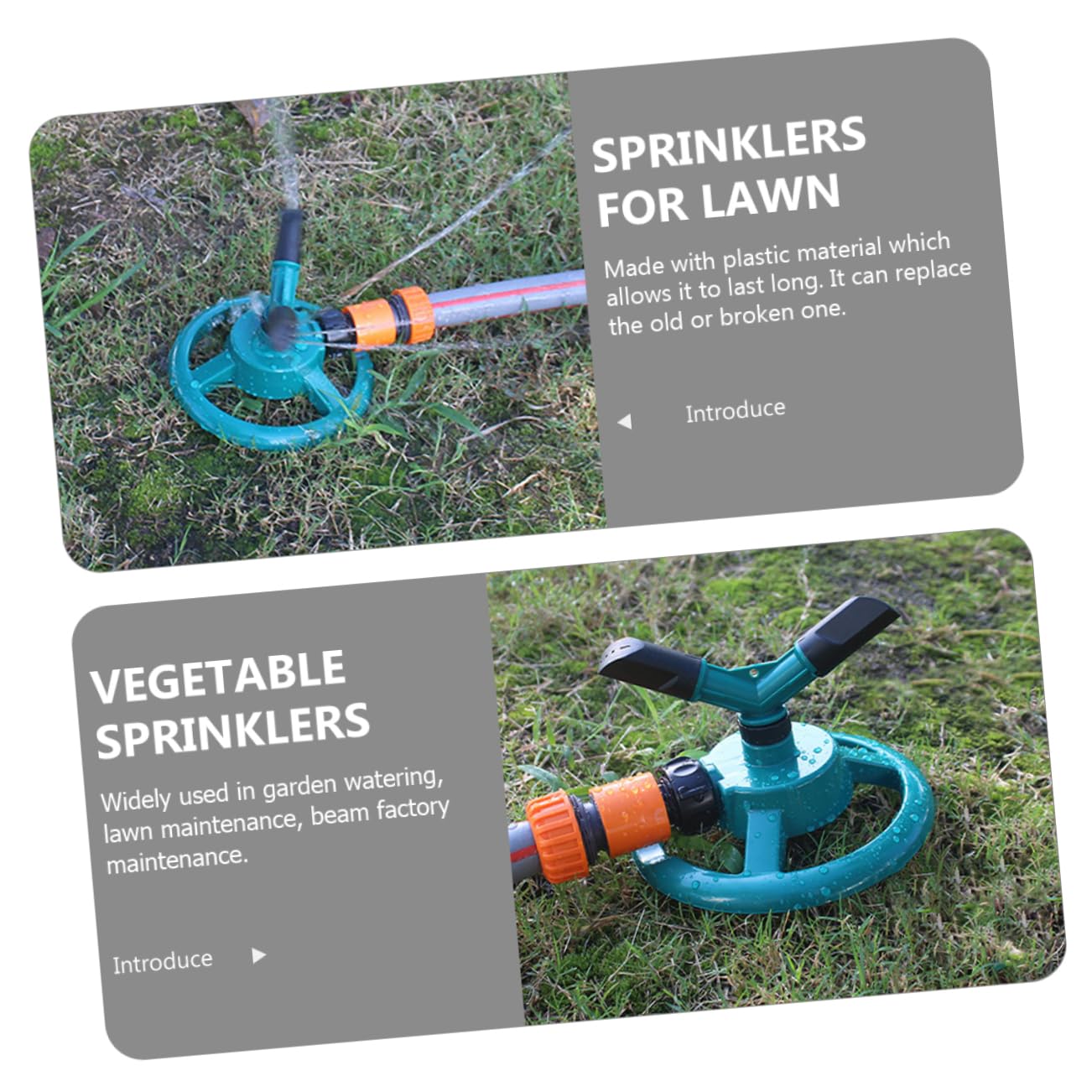 BESTonZON 4 Pièces Arroseur Automatique Rotatif pour Jardin Irrigation de Gazon Asperseur Économique pour Arrosage Uniforme Plantes Entretien de Pelouse