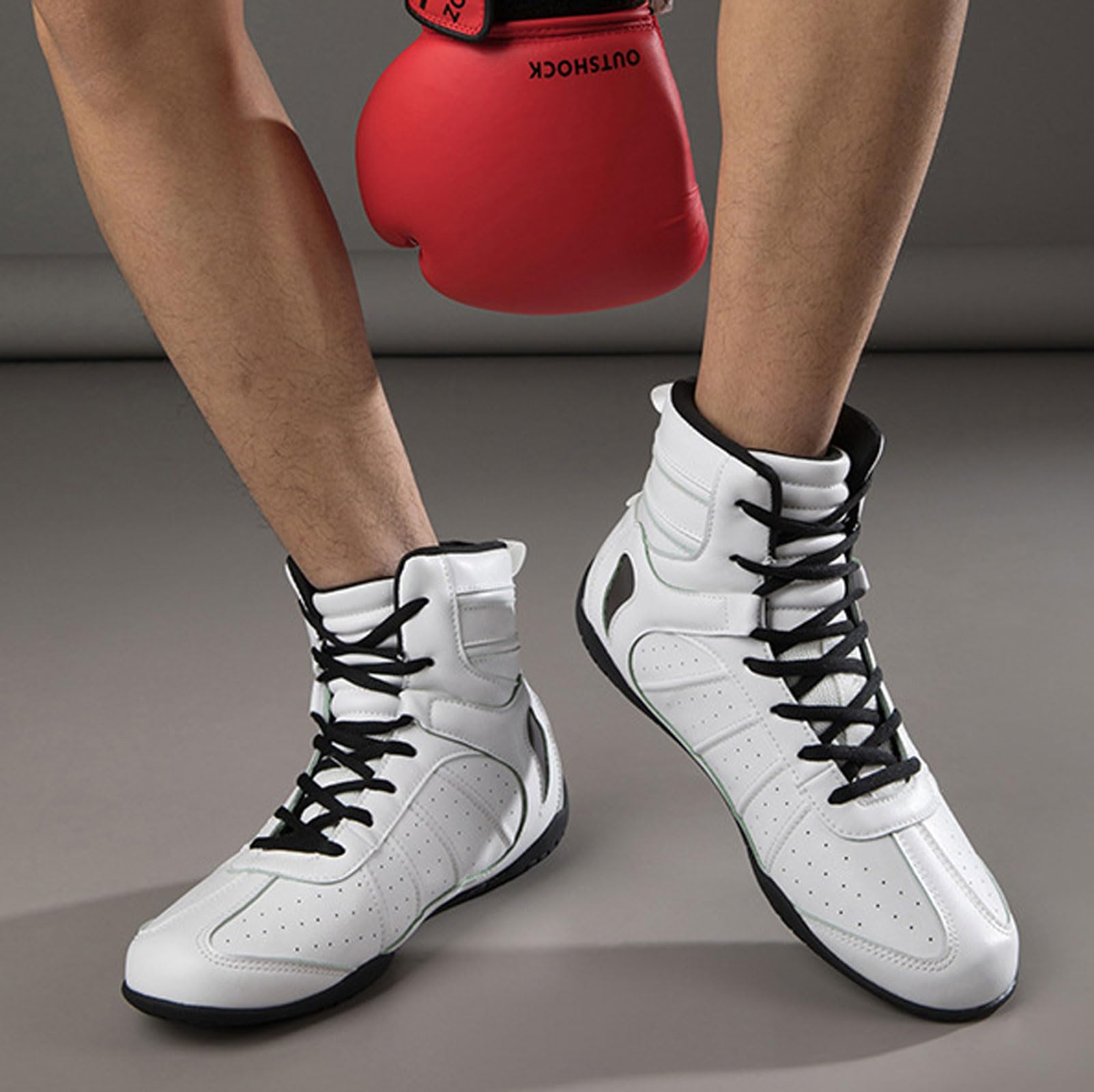 Botas De Lucha para Hombre,Zapatos De Lucha Antideslizantes,Zapatos De Boxeo Fitness,Zapatos De Lucha Unisexo,Liviablesy Transpirables,Flexibles,Confort,para Deportes,Combate,Wrestling
