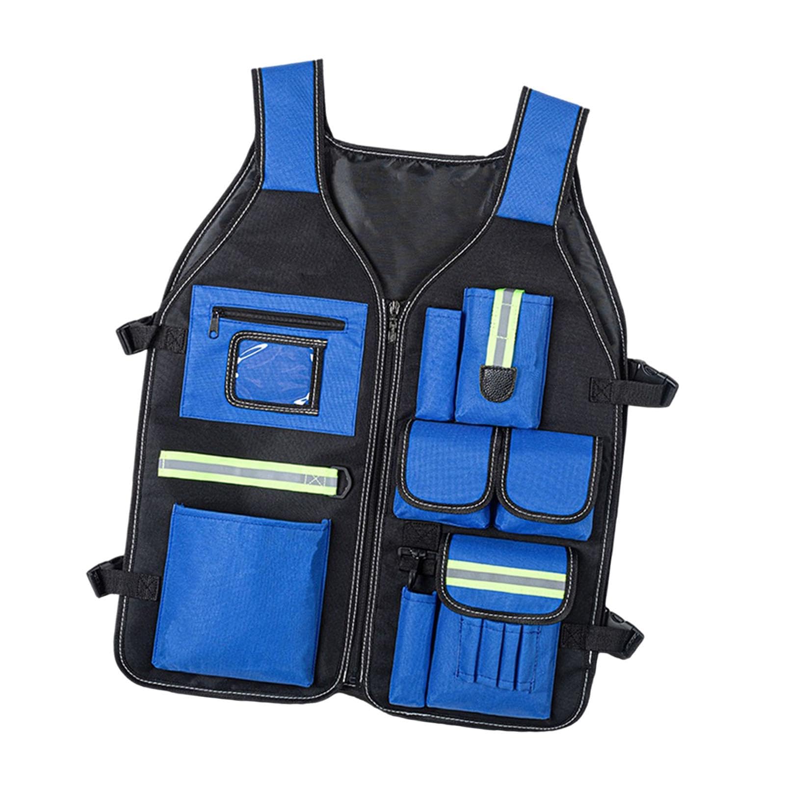 LOVIVER Chaleco de herramientas multifuncional, bolsa de herramientas para electricistas, trabajadores al libre y personal de mantenimiento.