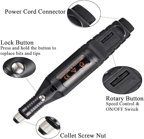 Miniatura 2 de Kit de 108 herramientas de grabado, multifuncional, eléctrico, con cable, micro grabador, herramienta giratoria para joyas, vidrio, madera, metal