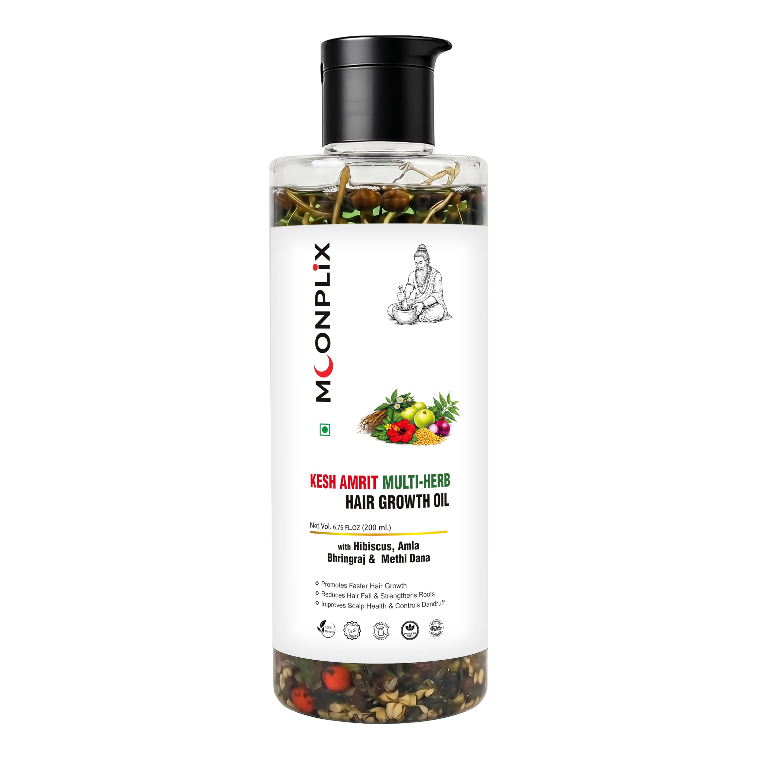 Kesh Amrit Multi-Herb Hair Growth Oil with Hibiscus, Amla, Bhringraj, Methi Dana, Onion and Neem Oil | Strong Roots | Reduces Hair Fall | Improves Scalp Health | 200 ml-image-29