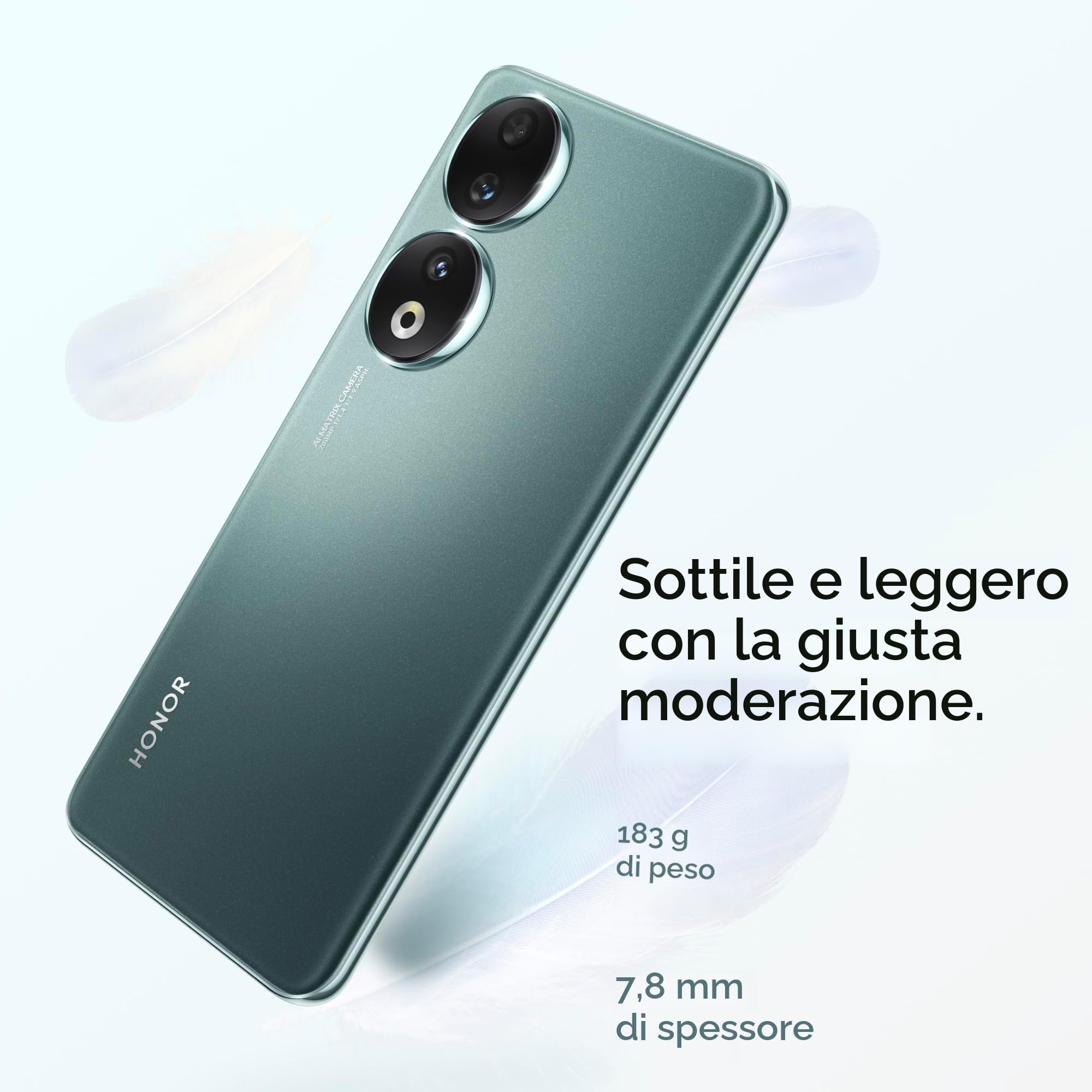 HONOR 90 Smartphone 5G, fotocamera tripla 200 MP, schermo curvo AMOLED 6,7 (Ricondizionato)