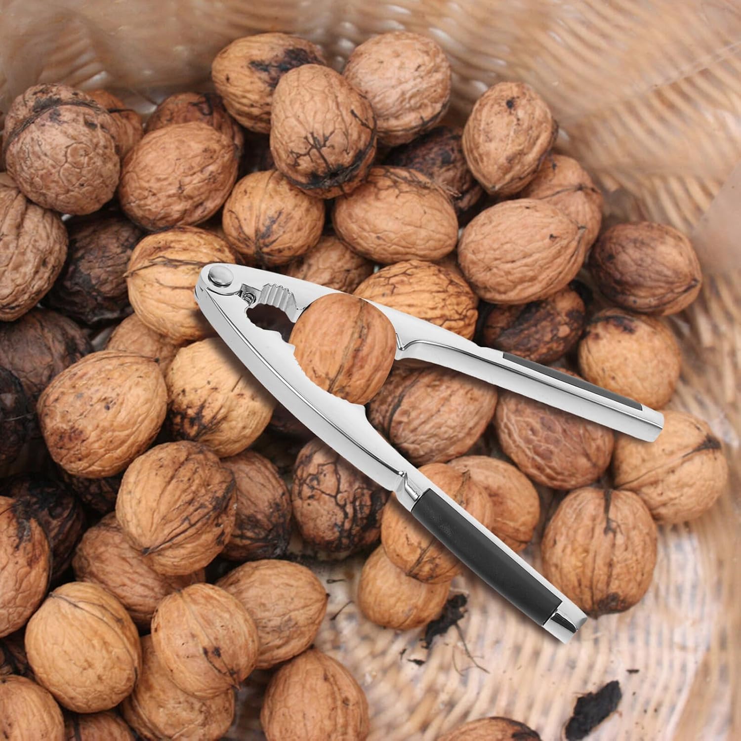 Portable Zinc Alloy Nut Cracker for Pecans and Hickory Nuts