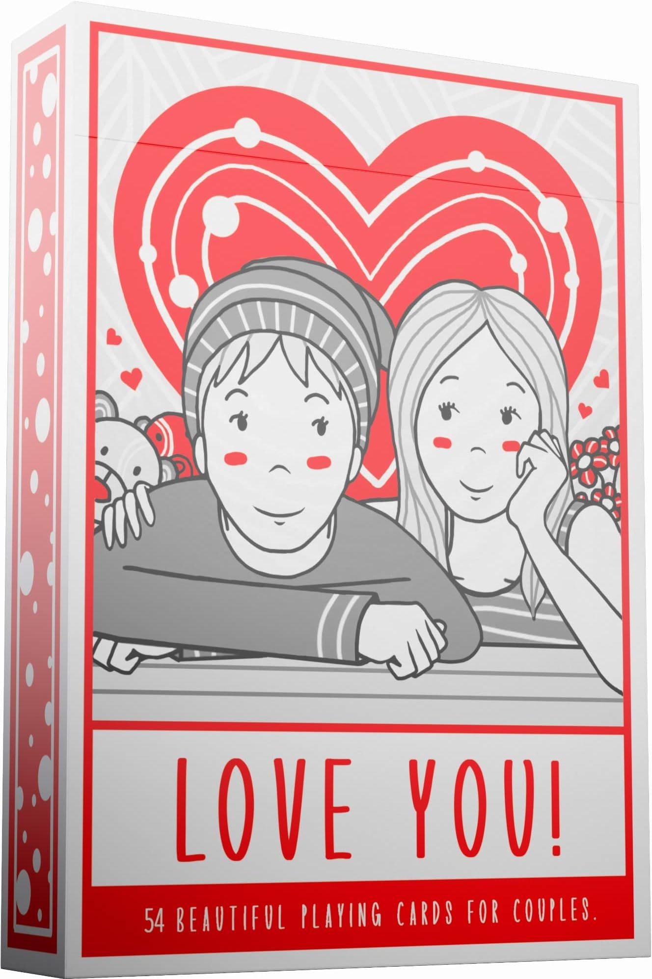 Love You Playing Cards, Red & Medieval Black Playing Cards Deck with Unique Hand Drawn Love Artwork, Deck of Playing Cards, Cool Playing Cards with Card E-Game e-Book…