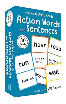 My First Flash Cards Action Words and Sentences Flash Cards For Children