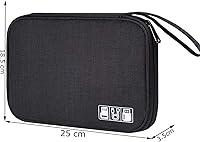 Vista 2 de Bolsa organizadora de cables de viaje, accesorios electrónicos, bolsa organizadora de cables portátil para cable, cargador, teléfono, USB, tarjeta