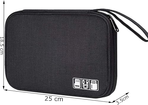 Miniatura 2 de Bolsa organizadora de cables de viaje, accesorios electrónicos, bolsa organizadora de cables portátil para cable, cargador, teléfono, USB, tarjeta