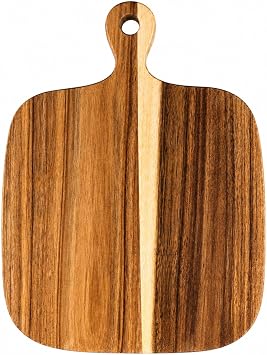 Acacia Wood Cutting Board Set with Handle, Wooden Cutting Boards for Kitchen, Wood Cutting Board Set for Serving Meat, Cheese, Bread, Vegetables, Fruit, Pizza, Acacia Wood Serving Boards