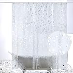 Douche WELTRXE rideau de douche avec aimants, rideaux de douche imperméables pour salle de bain, doublure de douche lourde, rideaux de salle de bain 72x72 po