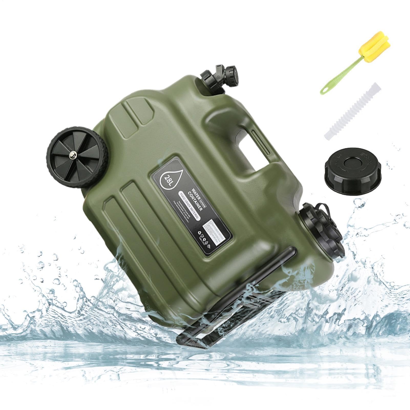 Camping Wasserkanister 28L tragbarer auslaufsicherer Tank mit Zapfhahn | Tragbarer Wasserkanister für Notfälle, Picknick, Auto, Wandern, Survival, Sturm, Wohnmobil,