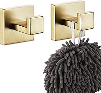 Vista 14 de KOKOSIRI Gancho para toallas de baño, montaje en pared, gancho cuadrado para bata, baño, cocina, garaje, montaje en pared, acero inoxidable SUS 304