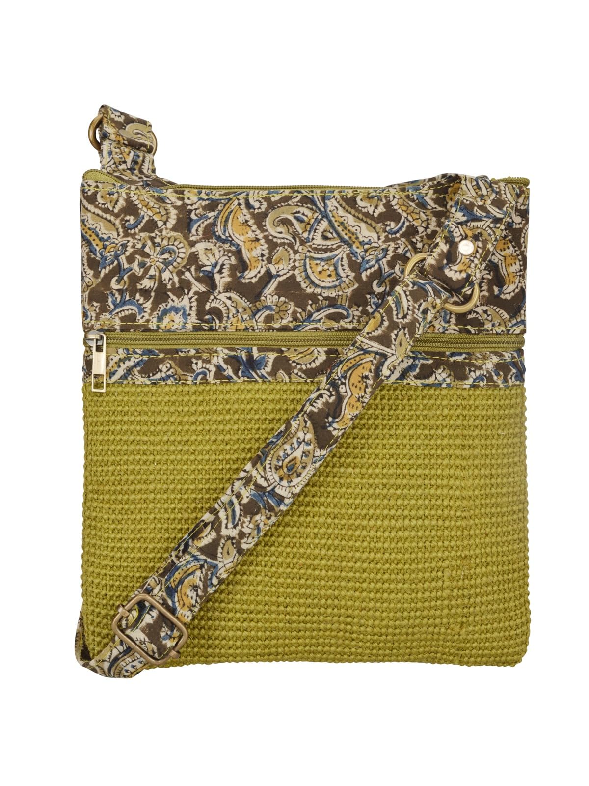 jute cottage Women Jute Dobby Sling Mediuma-104-OLIVE Green-picture-42