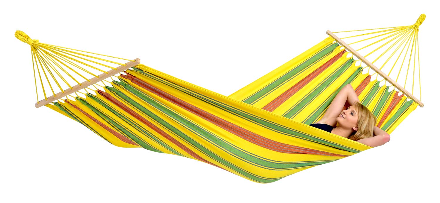 Amazonas Hammock EL-1072000 Aruba Amaca Vanilla, Giallo, Giallo, 310x80x5 cm