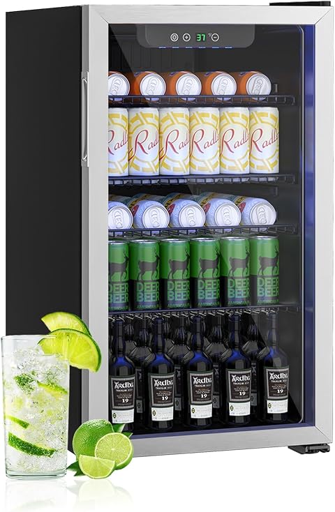 Erivess jg-8 3.2 cu ft Beverage Cooler Silver