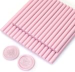 Ivory Wax Sticks de scellement, bâtons de cire de colle, 30pcs Ensemble de bâtons de cire de qualité supérieure pour timbre à la cire, grands meules de cire pour sceau à la main, invitation de mariage, enveloppe de lettre (Ivory)
