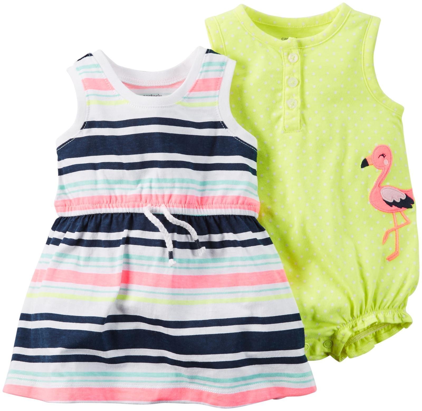 Mamelucos para bebé niña ropa de algodón pack de 2 unidades Carter's 2
