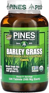 Pines International Barley Grass Tablets, 500 Count