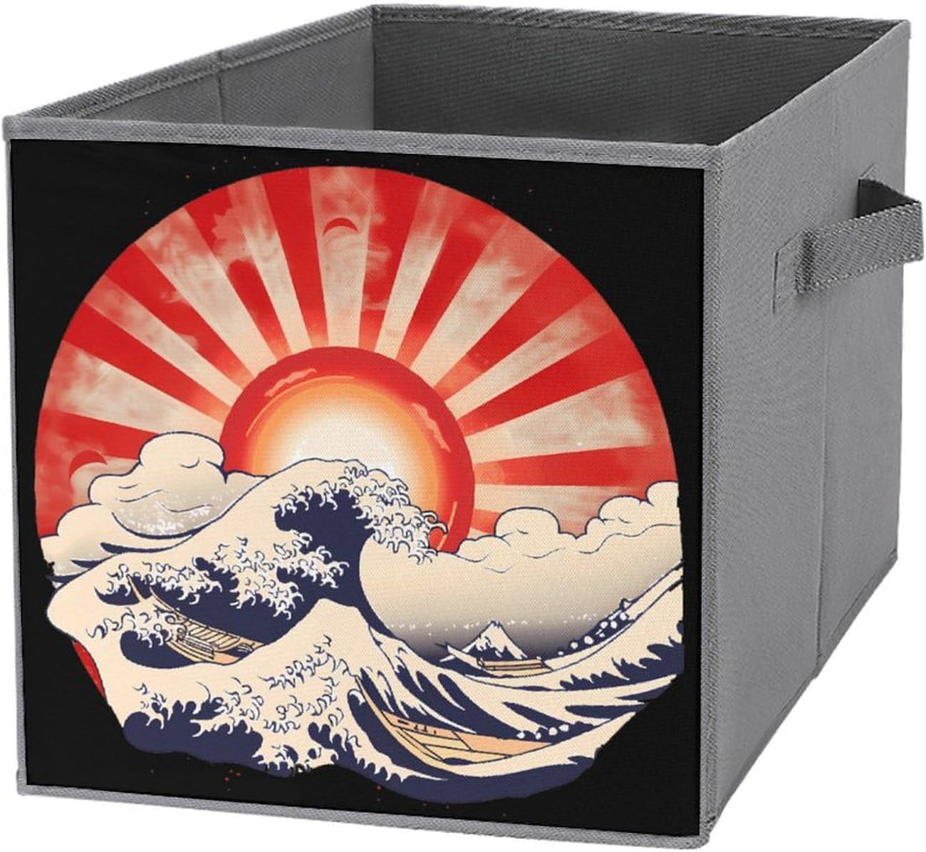 Japanese Rising Sun Foldable Storage Cubes Organizers Storage Bins Square Storage Baskets for Clothes Toys 1PCS