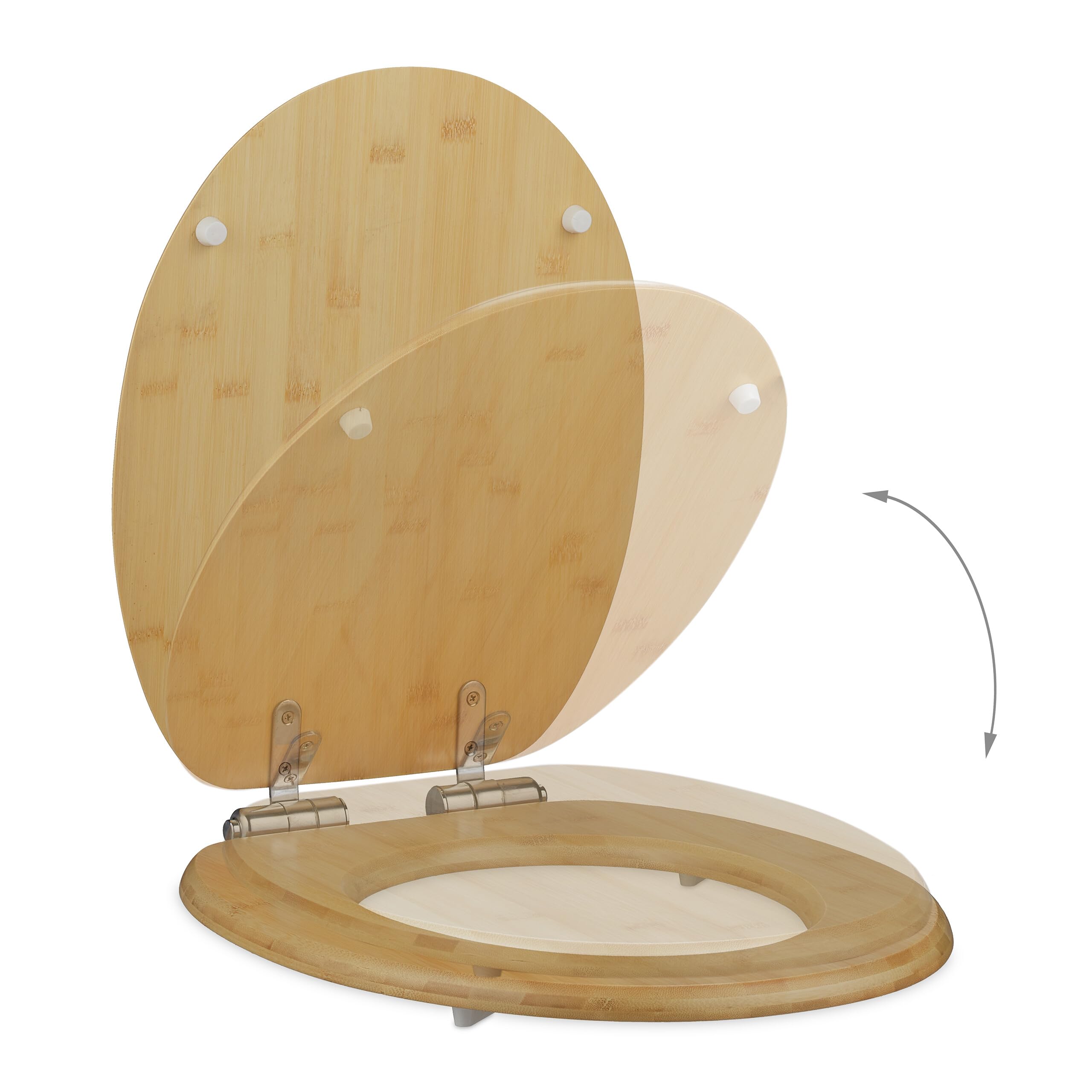 Abattant WC En Bambou Avec Fermeture Douce Automatique - Design Naturel Et élégant