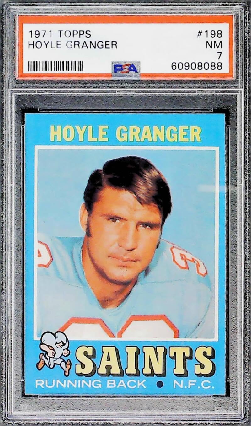 1971 Topps Football #198 Hoyle Granger New Orleans Saints PSA 7 NM Trading Card