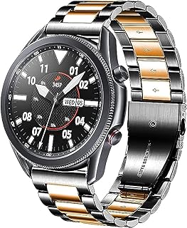 سوار ساعة متوافق مع ساعة جالاكسي 46 ملم من نكست ستور - سوار بديل معدني متين 22 ملم لساعة سامسونج جير S3 فرونتير/ كلاسيك/ هواوي GT2 46 ملم