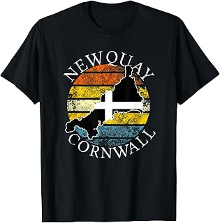 Newquay Cornwall Cornish Map Distressed Celtic Sunset Gift T-Shirt