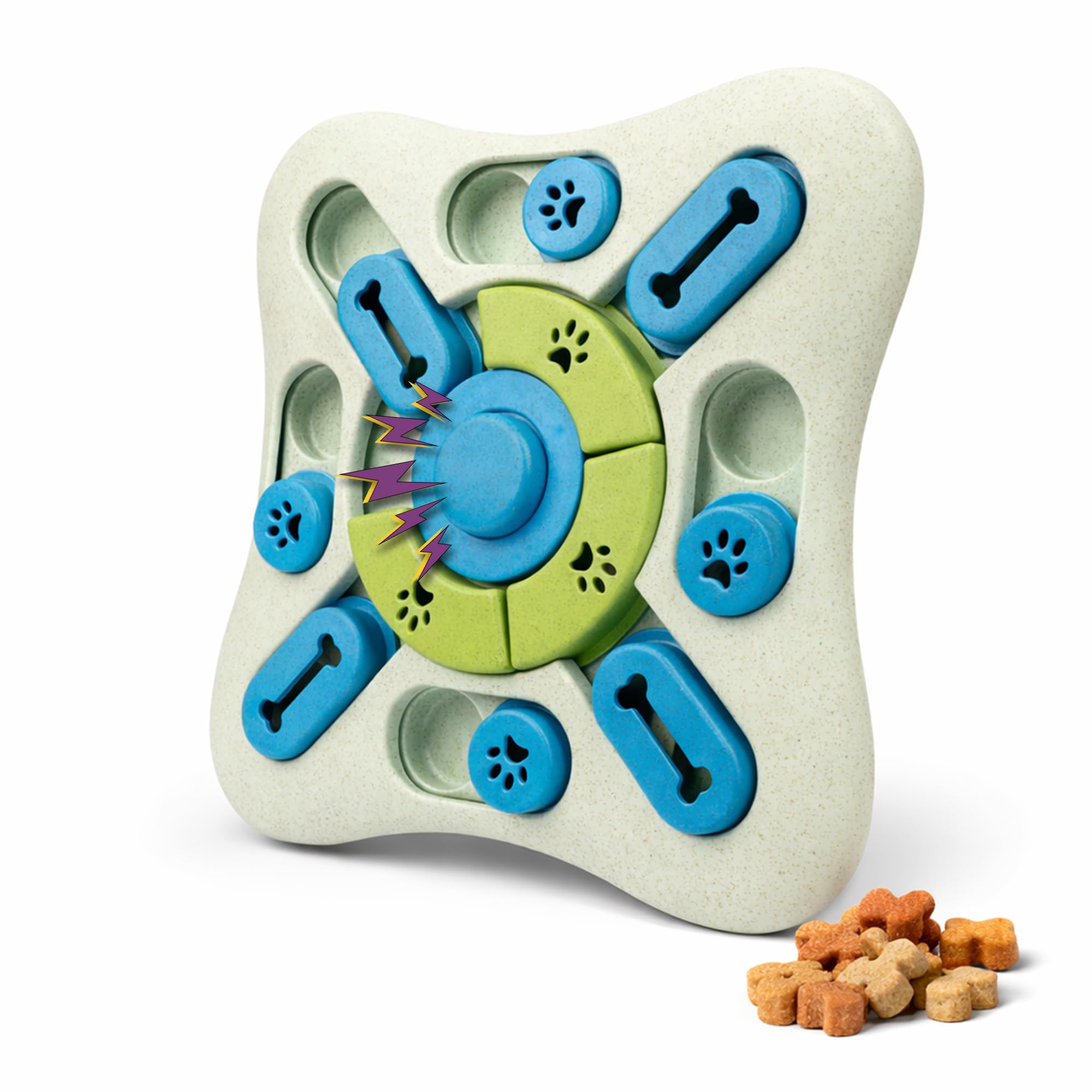 Navoys Dog Puzzle Tray | Interactive Treat Dispensing Slow Feeder Toy, Stops Boredom, Encourage Mental Stimulation for Pets | Dog Enrichment Puzzle for Small, Medium & Large Dogs | Dishwasher Safe