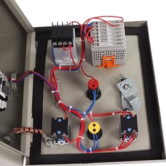 Hyuduo PID Temperature Control Box, 380V AC 3 Phase 15KW, Digital Display Controller with K-Type Thermocouple, 0-400C Range for Infrared Oven, Curing Machine