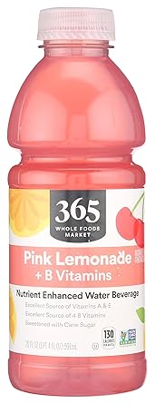 365 by Whole Foods Market, Nutrient Enhanced Water, Pink Lemonade + B Vitamins, 20 Fl Oz