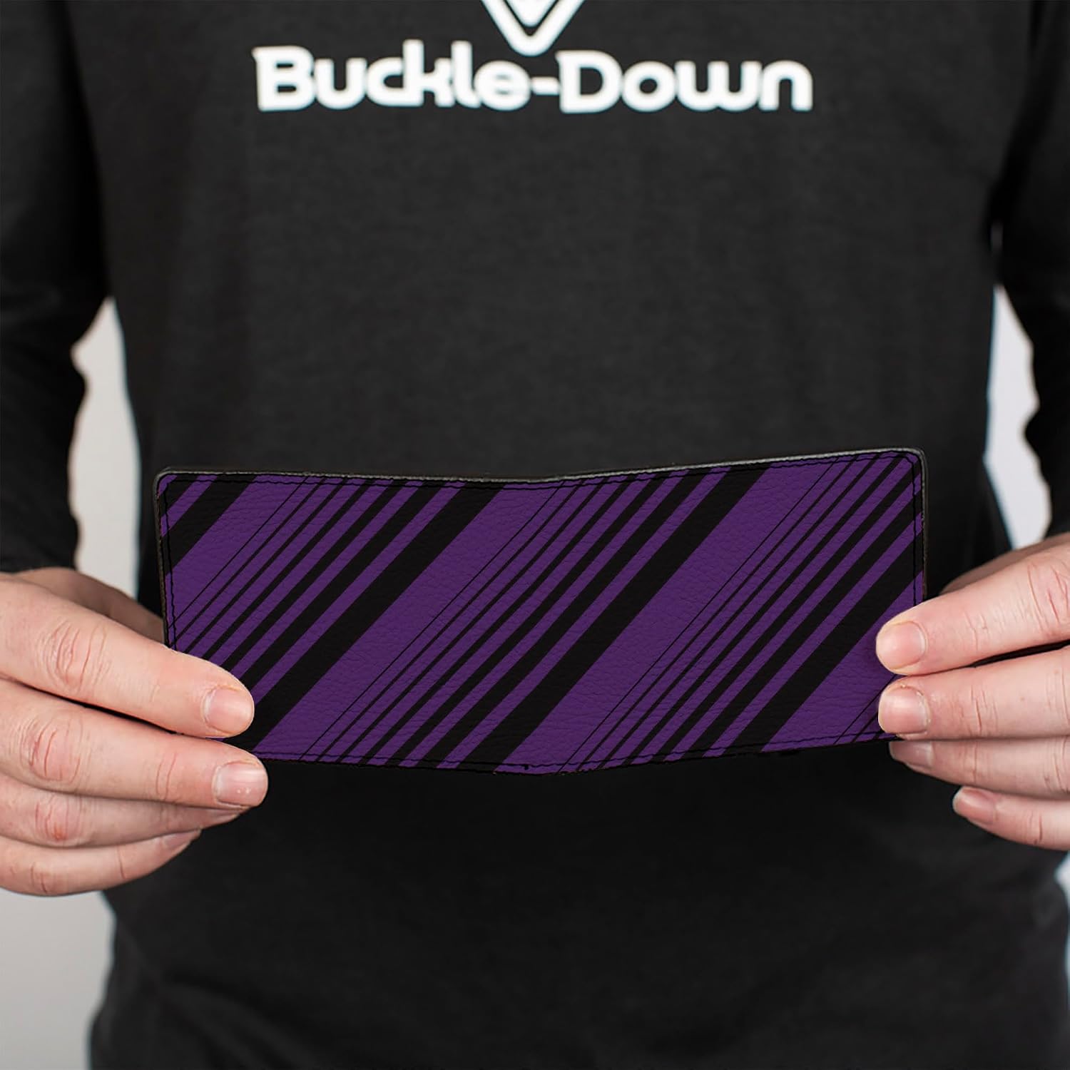 Buckle-Down Men's Standard Bifold Wallet Stripes, 4.0" x 3.5"